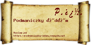 Podmaniczky Ádám névjegykártya